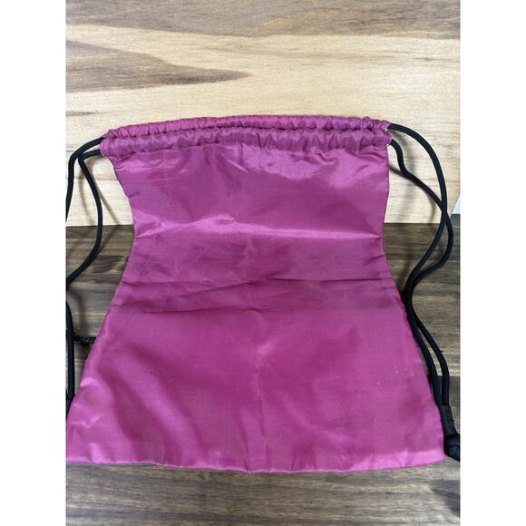 Buckle Y2K Crash and Burn Drawstring Pink Backpack Cinch Sack Gym Bag - Picture 4 of 5